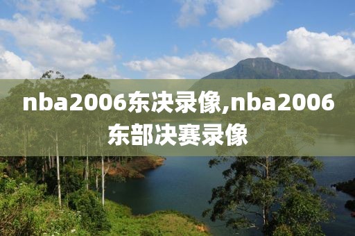 nba2006东决录像,nba2006东部决赛录像