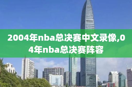 2004年nba总决赛中文录像,04年nba总决赛阵容