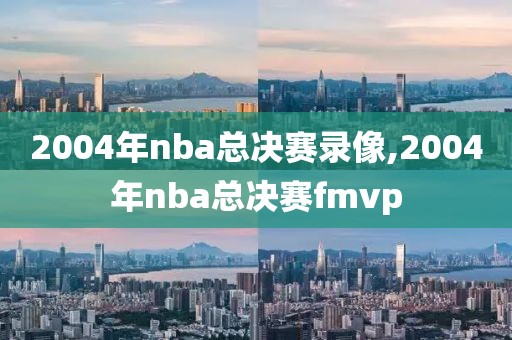 2004年nba总决赛录像,2004年nba总决赛fmvp
