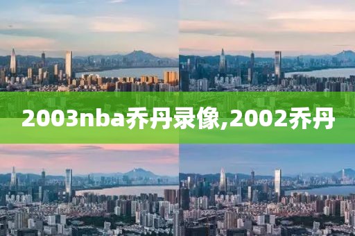 2003nba乔丹录像,2002乔丹