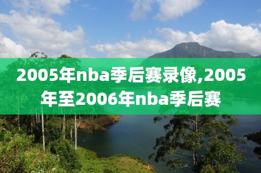 2005年nba季后赛录像,2005年至2006年nba季后赛