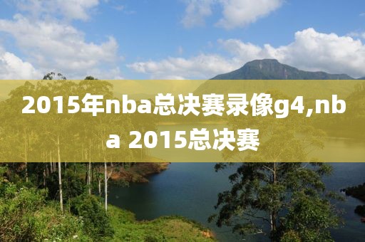 2015年nba总决赛录像g4,nba 2015总决赛