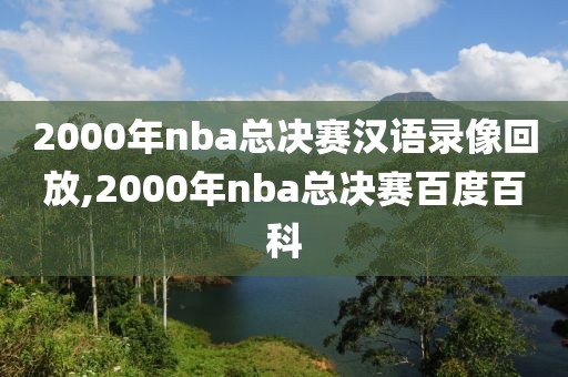2000年nba总决赛汉语录像回放,2000年nba总决赛百度百科